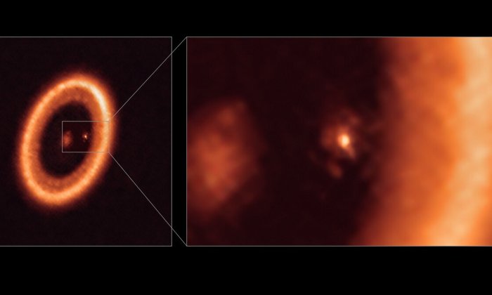 Moon-forming disc around an exoplanet - Detected