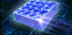 Two-dimensional supersolid quantum gas produced in the laboratory for the first time. Credit: IQOQI Innsbruck/Harald Ritsch