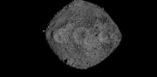 OSIRIS-REx mission scientists thought sampling a piece of Bennu would be like a walk on the beach, but the surprisingly craggy surface proved to be more of a challenge. Credit: NASA / Goddard / University of Arizona