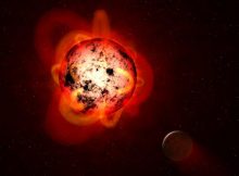 An illustration of a red dwarf star orbited by an exoplanet. Credits:Credit: NASA/ESA/G. Bacon (STScI)