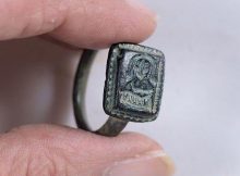 Ancient Bronze Ring Bearing The Image Of St. Nicholas May Have Been Worn For Protection