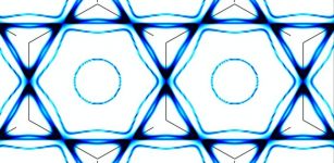 A visualization of the zero-energy electronic states – also known as a ‘Fermi surface’ – from the kagome material studied by MIT’s Riccardo Comin and colleagues. Credit: Comin Laboratory, MIT