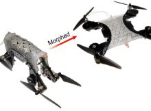 Drone able to morph and bends using liquid metal. Credit: Virginia Tech