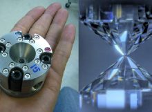 Under pressure. The diamond anvil used in the experiments © 2022 Yokoo et al.