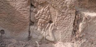 Apsara Carvings Dated To 12th Century Uncovered At Takav Gate In Angkor, Cambodia