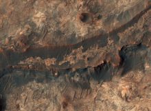 Billions of years ago, a river flowed across this scene in a Mars valley called Mawrth Vallis. A new study examines the tracks of Martian rivers to see what they can reveal about the history of the planet’s water and atmosphere. Credit: NASA/JPL Caltech/University of Arizona