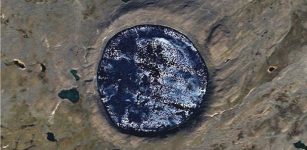 Pingualuit crater lake in Canada is a modern-day example of a cold impact crater-hosted lake on Earth analogous to ancient crater lakes on Mars. Credit: Google Earth