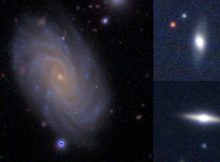 Examples of SAMI galaxies with central bulge and surrounding disc. Credit: Hyper Supreme-Cam Subaru and Pan-STARSS