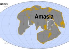 A possible Amasia configuration 280 Myr into the future. Credit: Curtin University