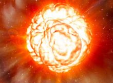 An artist's impression of Betelgeuse's supernova. Credit: European Southern Observatory/L. Calçada