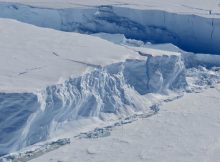 The Thwaites Ice Shelf in Antarctica