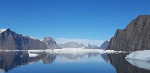 A melting glacier on the coast of Greenland. Credit: Dr. Lorenz Meire, Greenland Climate Research Center.