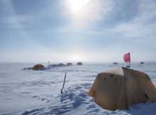 A research camp at the the West Antarctic Ice Sheet (WAIS) Divide.