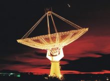 One of the dishes of the Giant Metrewave Radio Telescope (GMRT) near Pune, Maharashtra, India. Credit: National Centre for Radio Astrophysics
