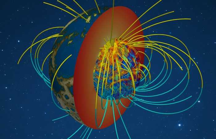 Even A Liquid Earth Core Generates A Magnetic Field