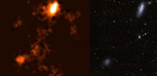 Dwarf Galaxies Linked By Massive Intergalactic Gas Bridge