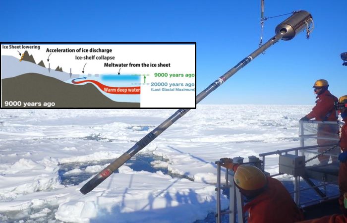 Antarctic Ice Melt Triggers Further Melting: Evidence For Cascading Feedbacks 9,000 Years Ago
