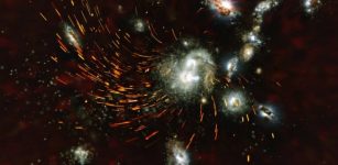 Giant Galaxies Could Form Just 1.4 Billion Years