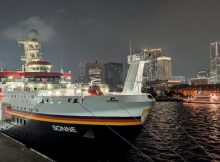 Research vessel SONNE Set Sail From Yokohama, Japan, On A Research Expedition To The Northwest Pacific