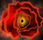 A Gas Enshrouded and Gas Reddened Black Hole at Cosmic Dawn