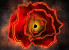 A Gas Enshrouded and Gas Reddened Black Hole at Cosmic Dawn