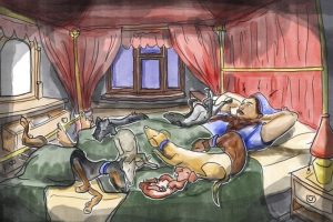 Dogs And Owners Disturb Each Other In The Night, But Still Get Pretty Good Sleep