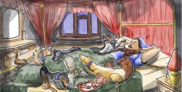 Dogs And Owners Disturb Each Other In The Night, But Still Get Pretty Good Sleep